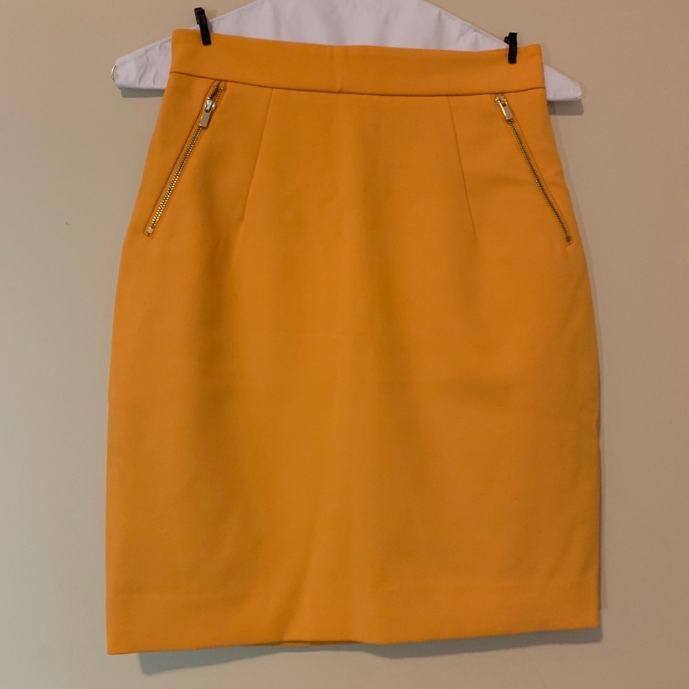 H&M Casual Pencil Skirt - Mango Colored